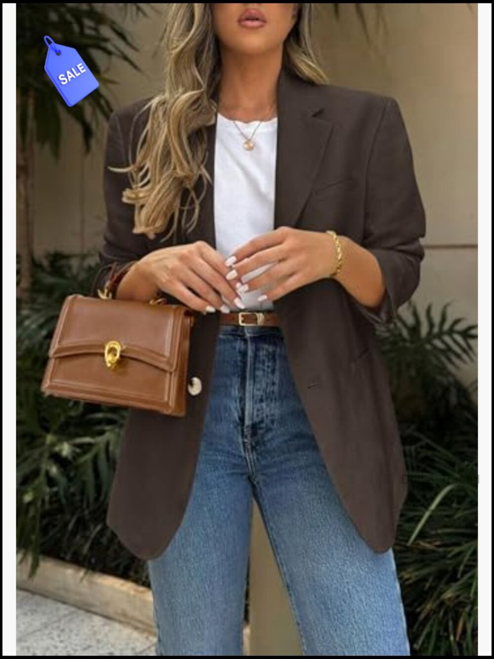Business Casual Blazer Long Sleeve Notch Lapel Open Front Pockets - Picture 4 of 7